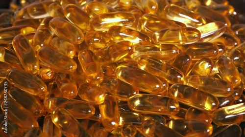 Rotating shot of Fish Oil Capsules