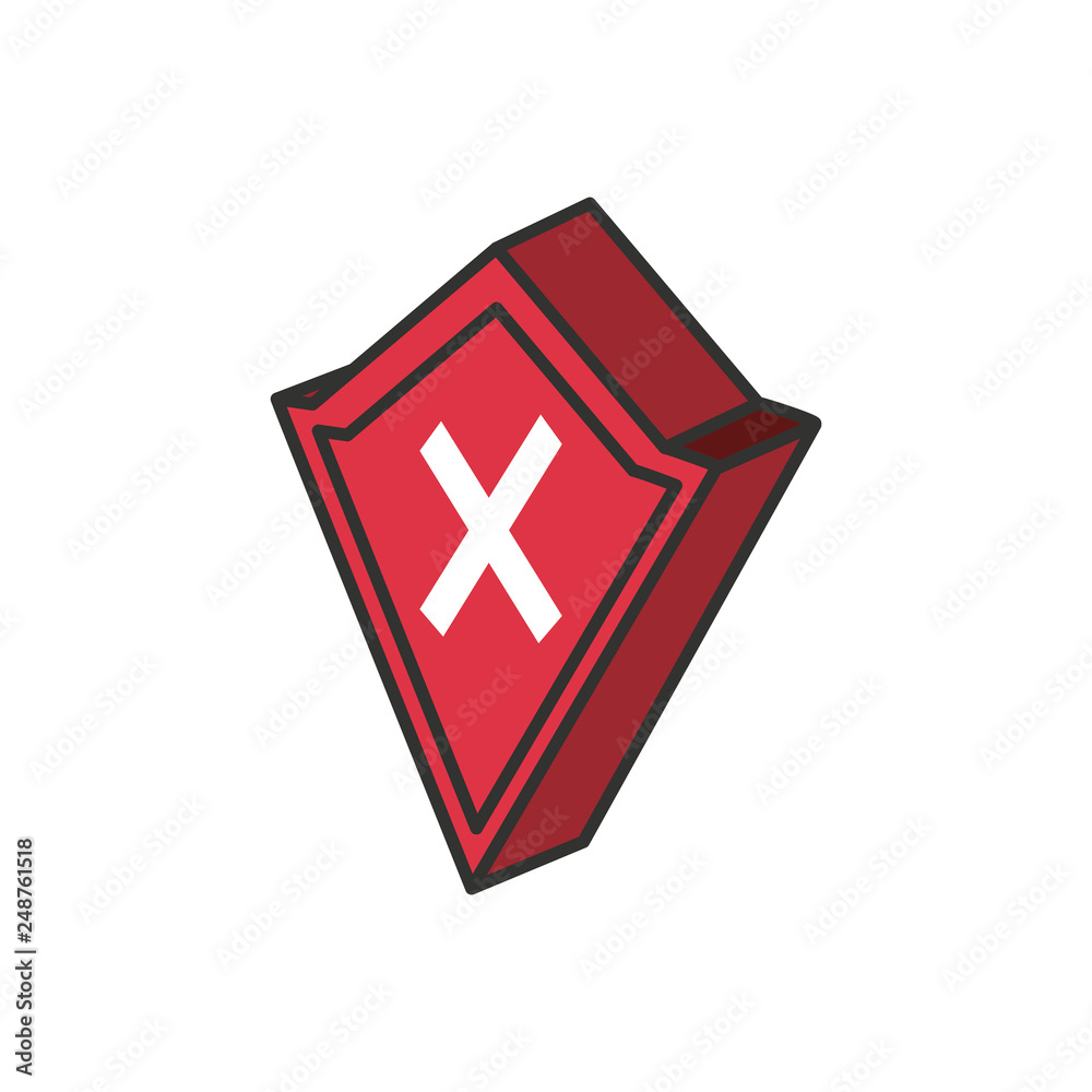 Obraz premium shield secure isolated icon