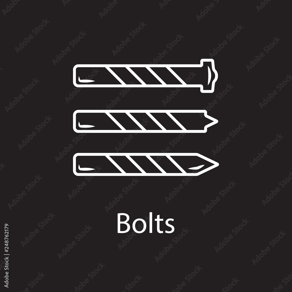 Naklejka premium Metal drill bit icon. Simple element illustration. Metal drill bit symbol design from Construction collection set. Can be used in web and mobile