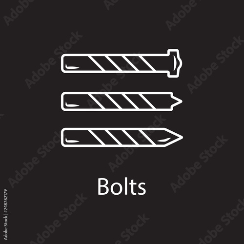 Metal drill bit icon. Simple element illustration. Metal drill bit symbol design from Construction collection set. Can be used in web and mobile