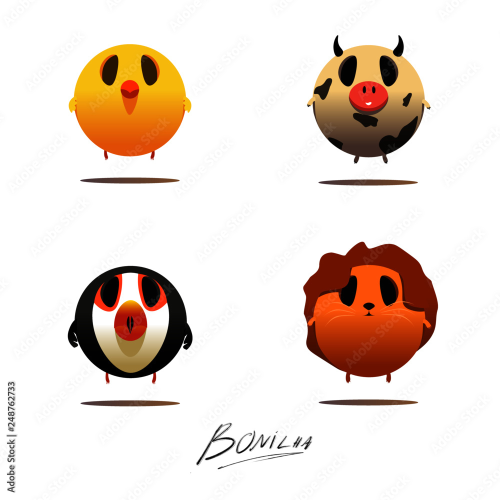 animal illustration letter