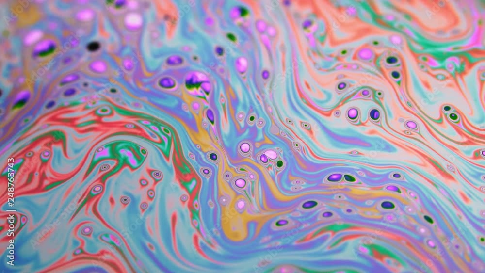 Wonderful structure of colorful bubbles. Chaotic motion. Wonderful structure of colorful bubbles. Chaotic motion.