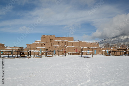 Taos pueblo in winter