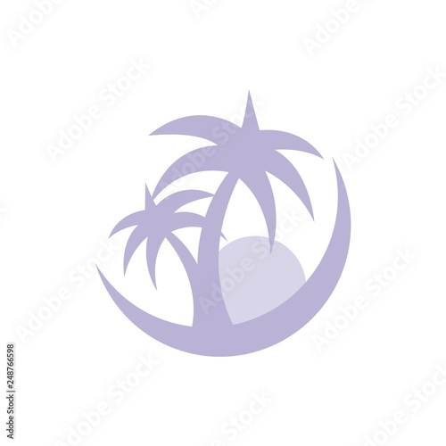 Tropical coconut icon