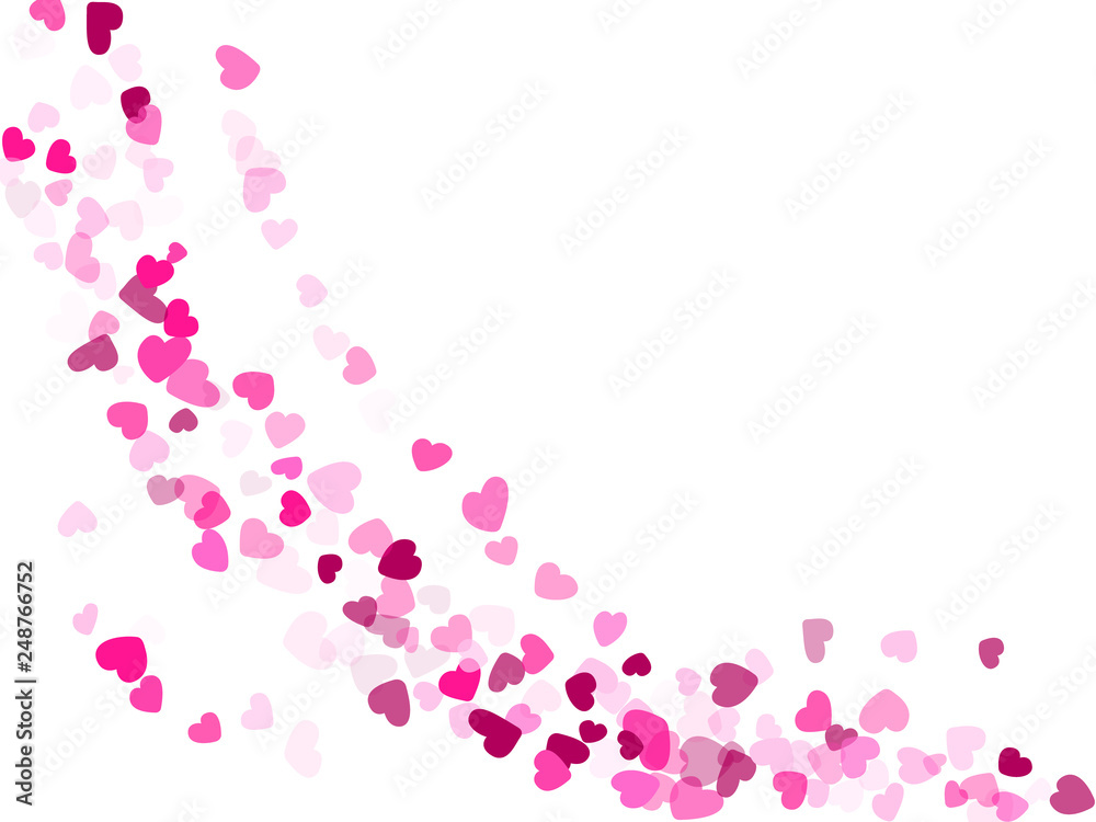 Hearts confetti flying vector background graphic design. Hearts confetti flying vector background graphic design.