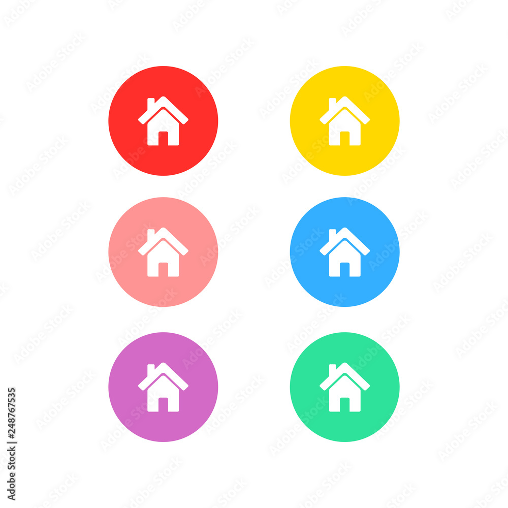 home icon set isolated vector home icon set isolated vector