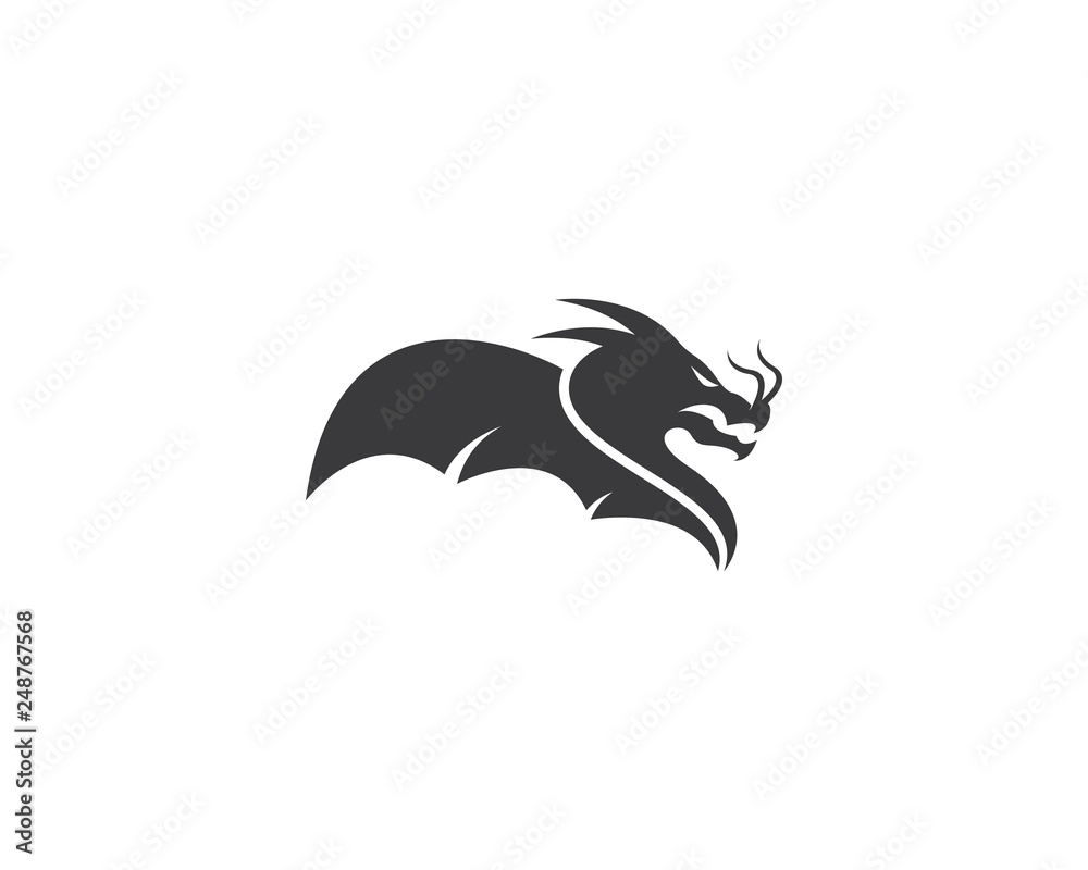 Fototapeta premium Dragon head symbol illustration