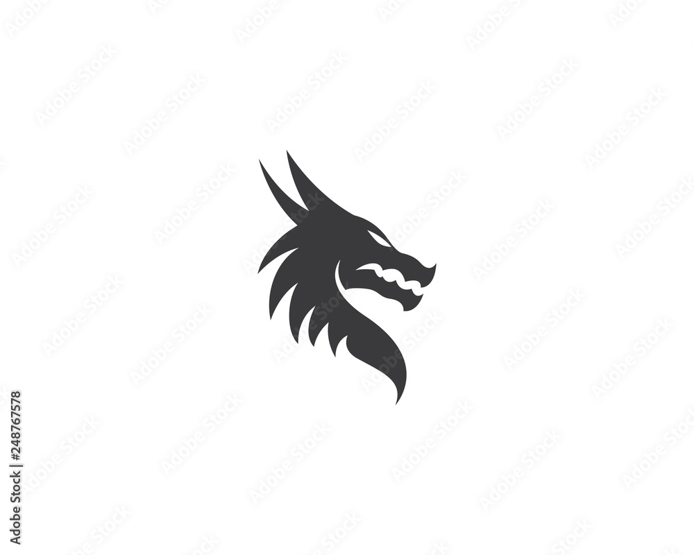 Obraz premium Dragon head symbol illustration