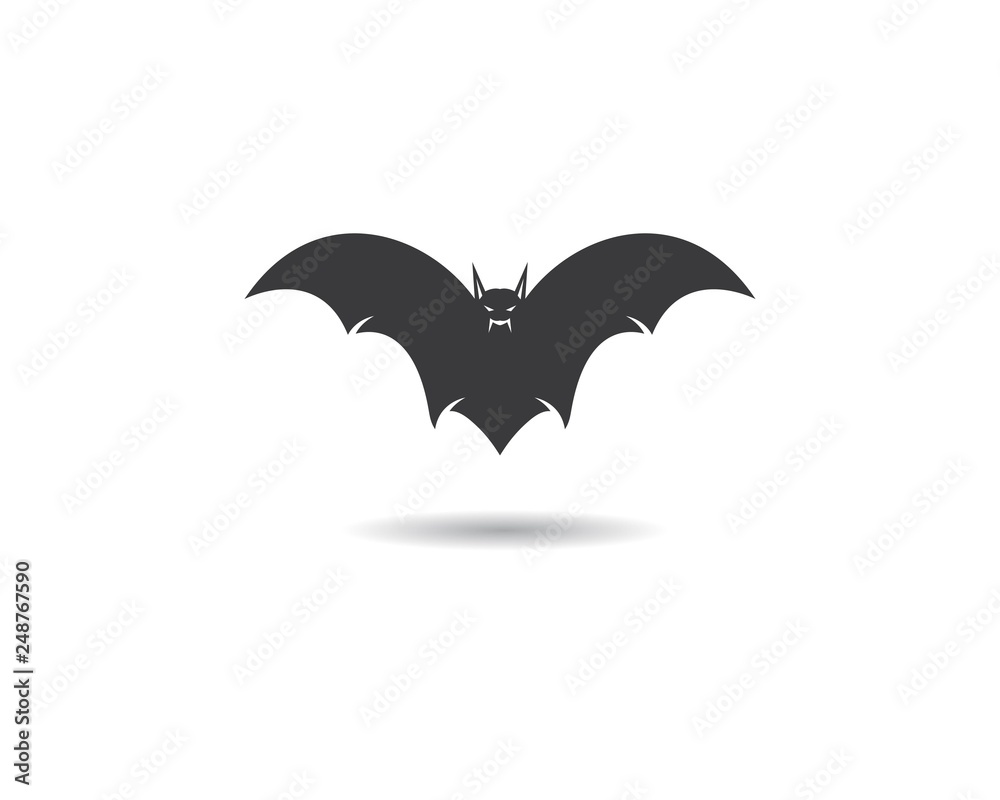 Naklejka premium Bat logo template vector icon illustration design