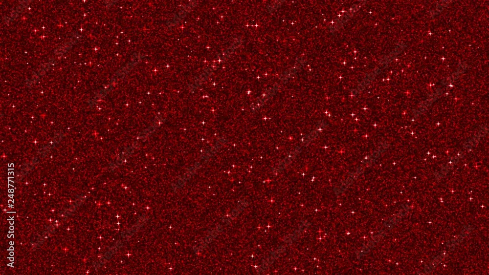 4k red glitter animation, glowing background