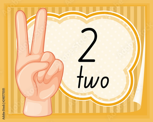 Number two hand gesture