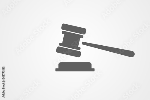 law Icon in trendy flat style isolated on grey background