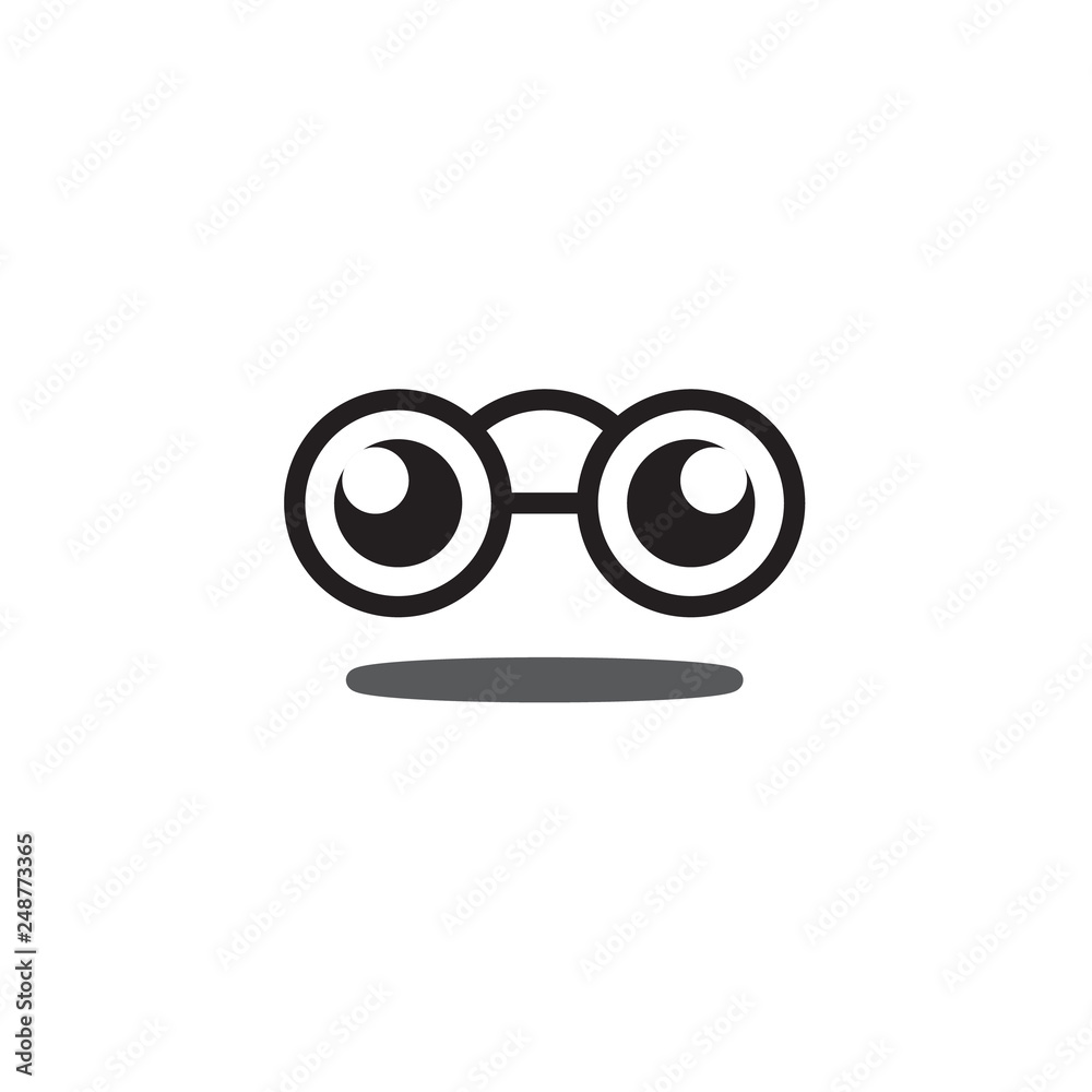 Eye glasses minimal style Icon vector Eps10 Eye glasses minimal style Icon vector Eps10