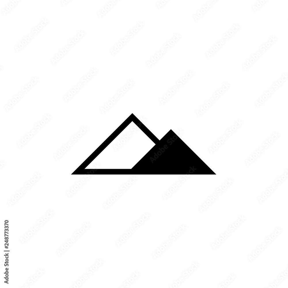 Mountain icon Vector illustration, EPS10. Mountain icon Vector illustration, EPS10.
