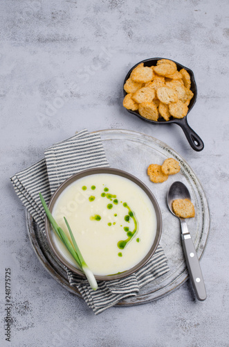 Traditional cream vegetable soup photo