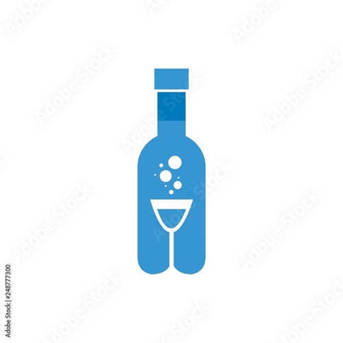 Wine bottle vector icon
