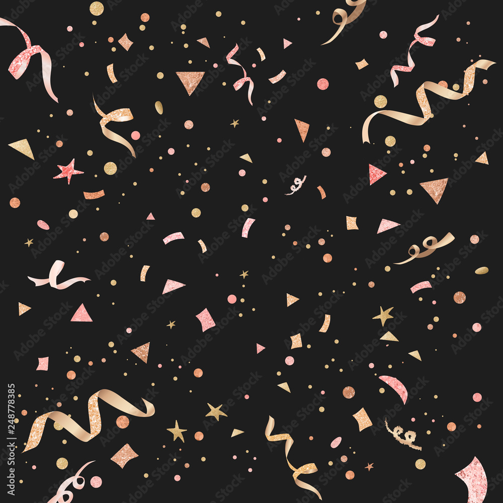 Light pink confetti celebratory design