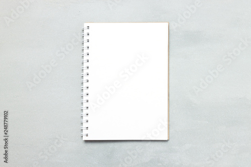 Blank paper on gray background 