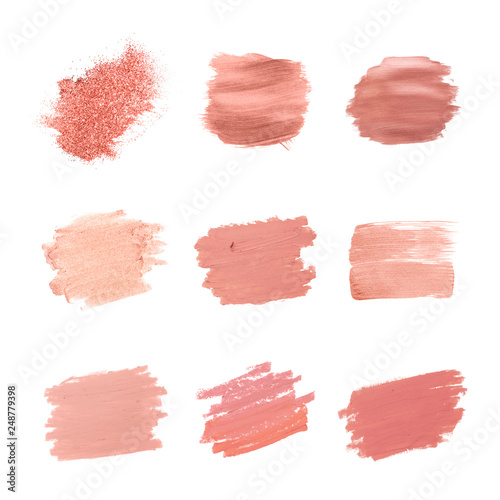 Pink brush strokes collection