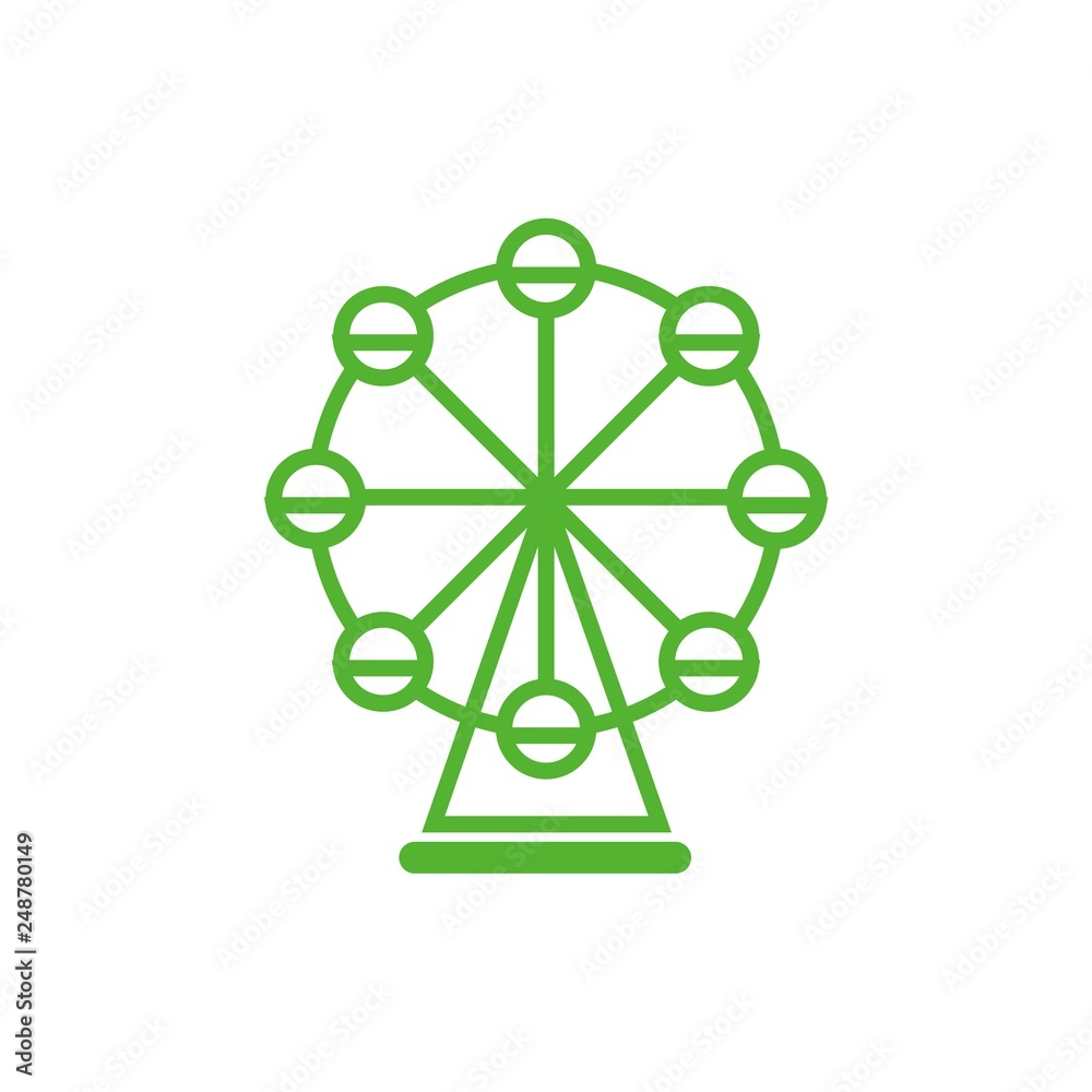 Ferris wheel vector icon Ferris wheel vector icon