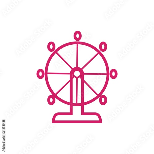 Ferris wheel vector icon