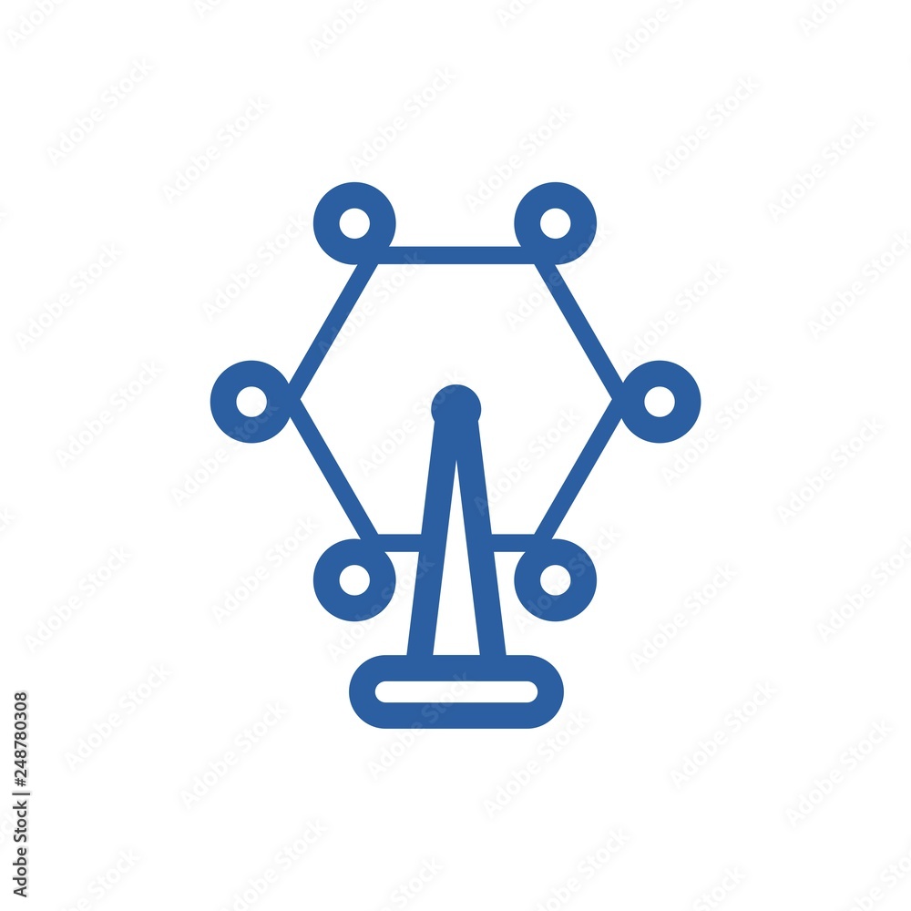 Ferris wheel vector icon Ferris wheel vector icon