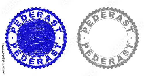 Vászonkép Grunge PEDERAST stamp seals isolated on a white background