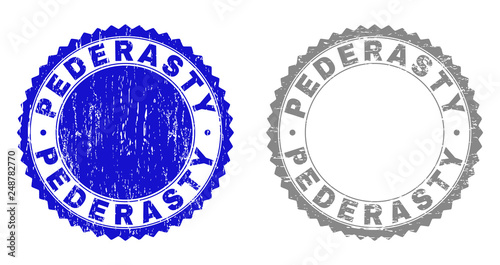 Foto Grunge PEDERASTY stamp seals isolated on a white background