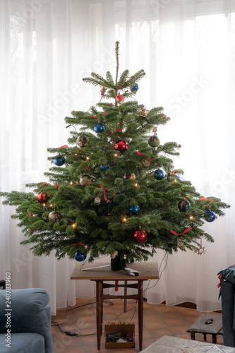 Goxwiller, France - 12 22 2018: Christmas tree with decorations © Franck Legros