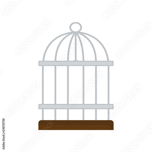 cage icon in flat style isolated vector illustration on white transparent background