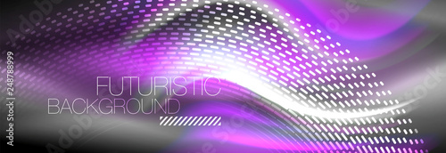 Fluid colors mixing glowing neon wave background, holographic texture