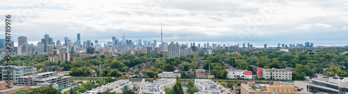 Aerial view of the Toronto skyline with CN Tower from Casa Loma