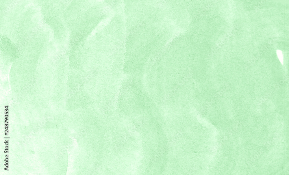 Light green watercolor frame with torn strokes and stripes. Abstract background for design, layouts and patterns.