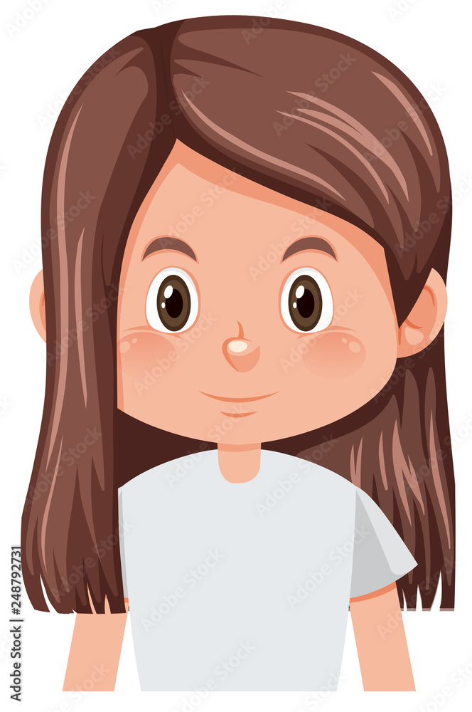 Pretty brunette hair girl Pretty brunette hair girl