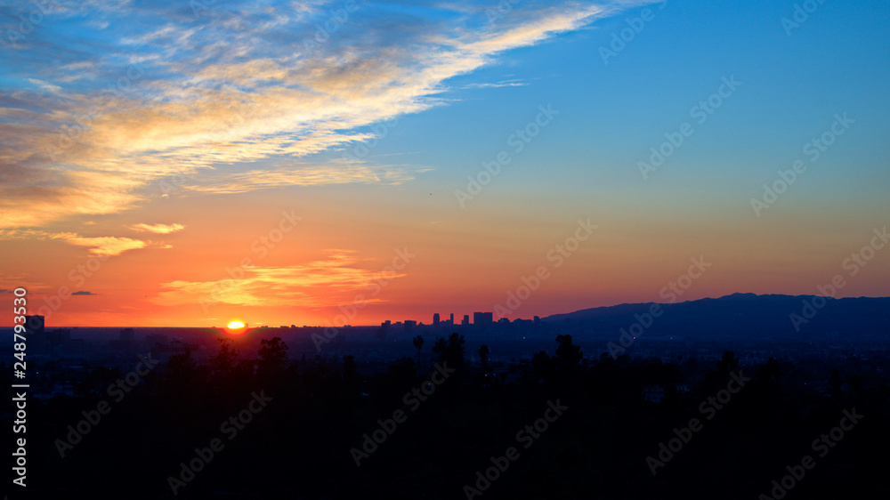 sunset in the mountains