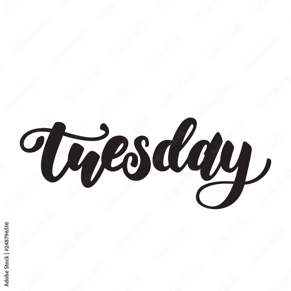 days of the week lettering design. Vector illustration. days of the week lettering design. Vector illustration.