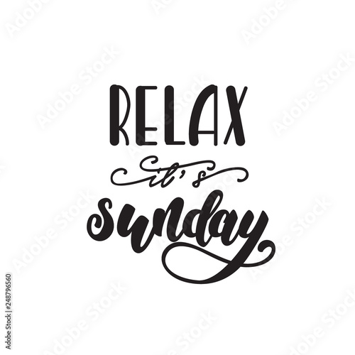 Sunday lettering poster. Vector illustration.