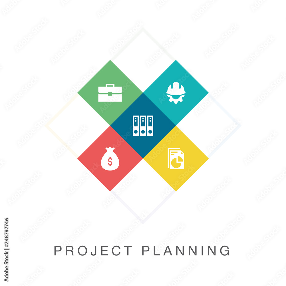 PROJECT PLANNING ICON SET PROJECT PLANNING ICON SET
