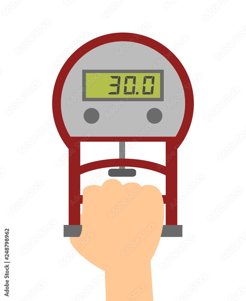 握力測定 Stock 일러스트레이션 Adobe Stock