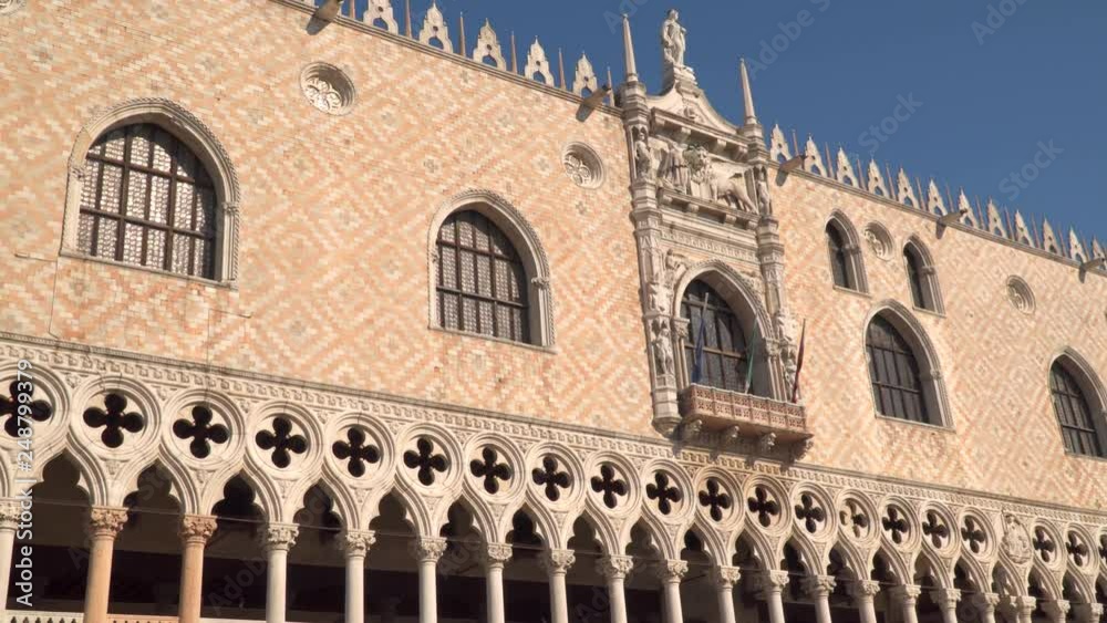 Facade of the Doges Palace in Venice. Italy Facade of the Doges Palace in Venice. Italy