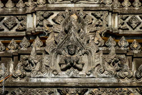 Photography detail of temple in angkor cambodia, digital photo picture as a background