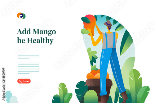 Mango farm mockup web design