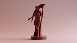 Chocolate Clay Mexican Santa Muerte Our Lady of Holy Death 3d illustration 3d render