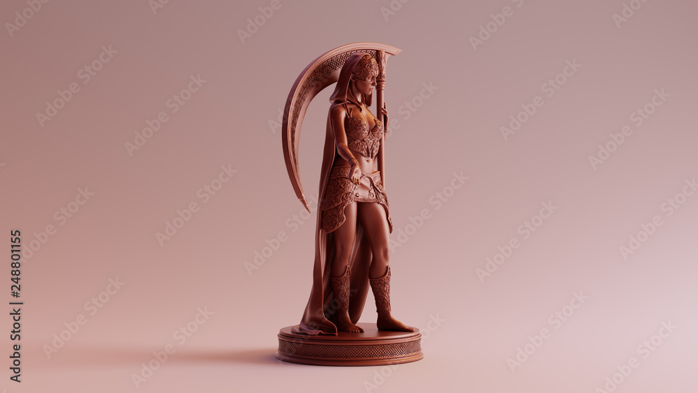 Chocolate Clay Mexican Santa Muerte Our Lady of Holy Death 3d illustration 3d render Chocolate Clay Mexican Santa Muerte Our Lady of Holy Death 3d illustration 3d render