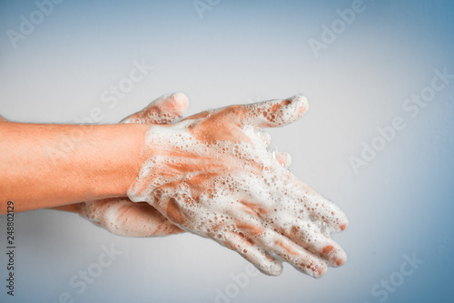 Принти на полотні Wash your hands.