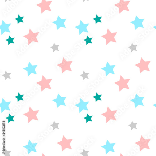 Star seamless pattern.Design template for wallpaper fabric wrapping textile