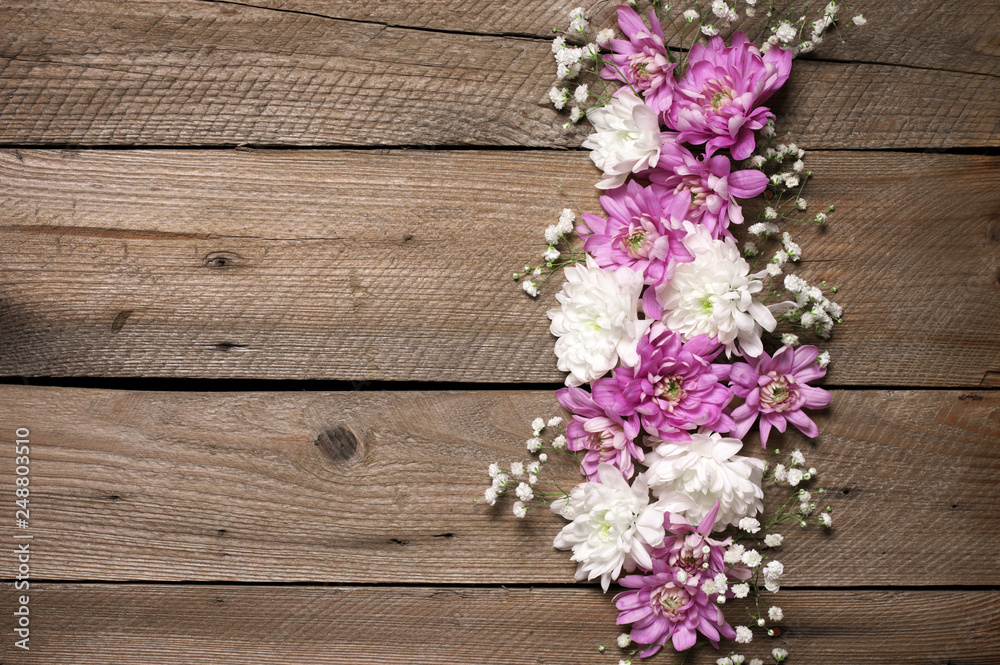 Assorted fresh flowers background Assorted fresh flowers background