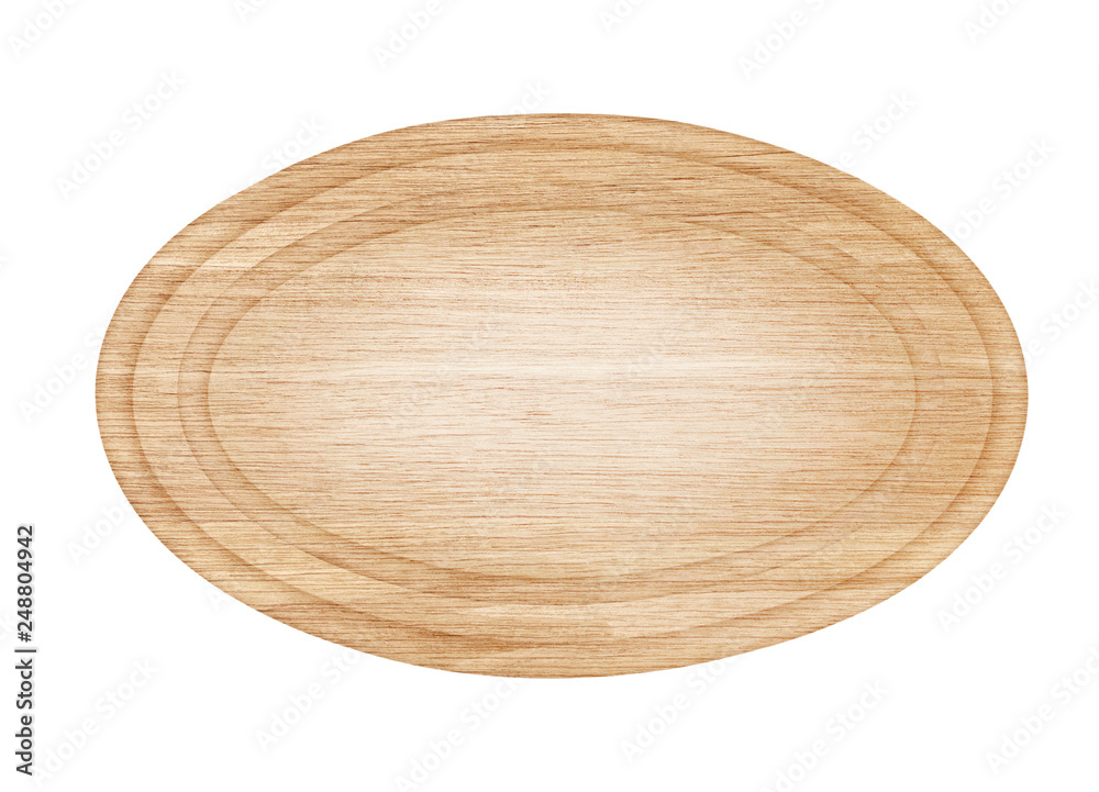 empty Oval wooden sign isolated on white background empty Oval wooden sign isolated on white background
