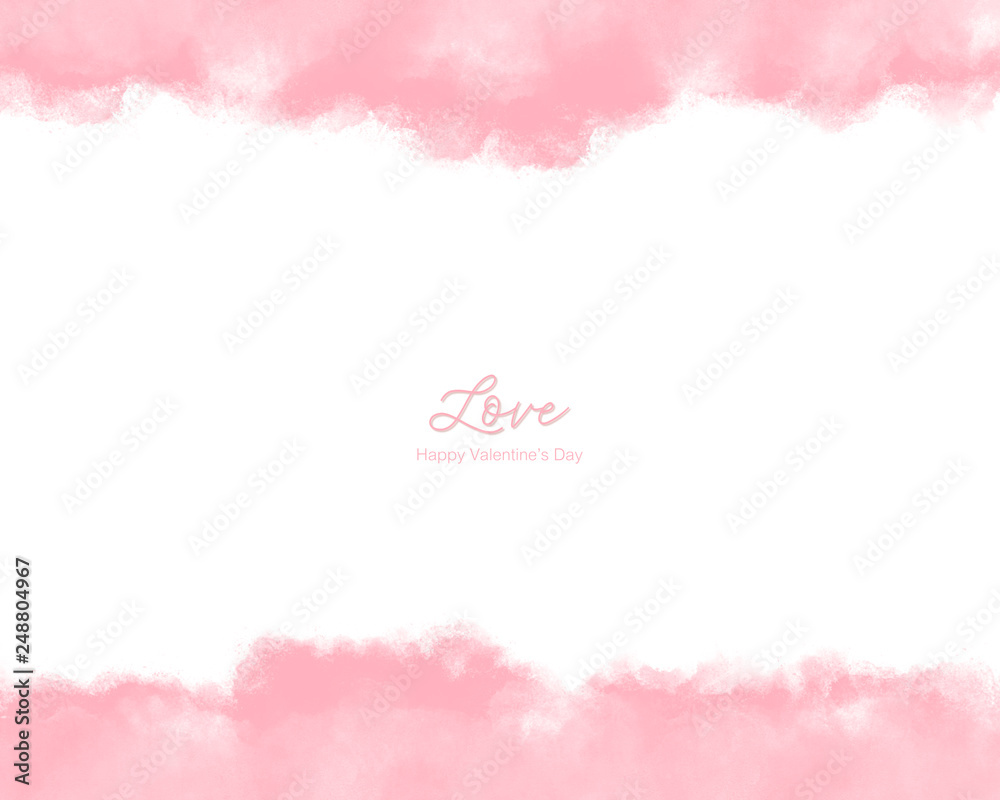 Valentine's day background with watercolor brushed painting. Valentine's day background with watercolor brushed painting.