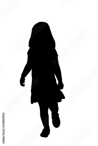 Silhouette of a little girl